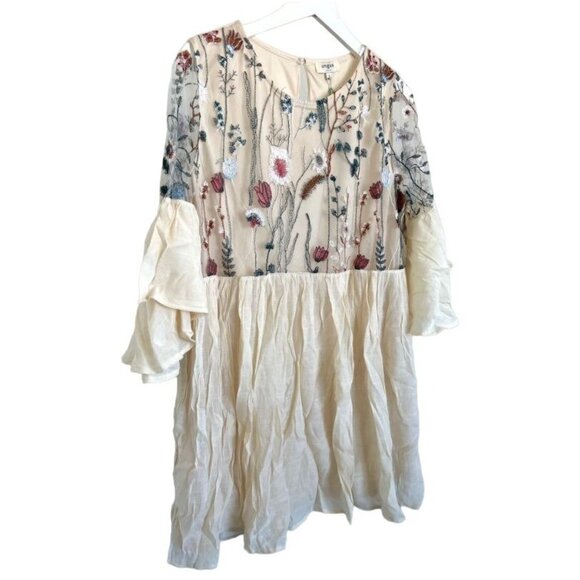 Umgee Natural Color Embroidered Dress - Picture 9 of 9